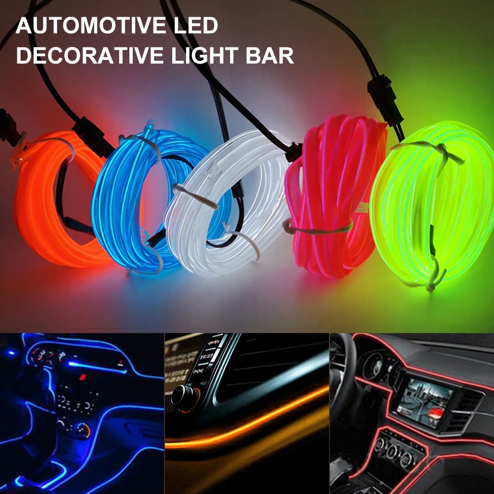 Amerika het winkelcentrum de begeleiding 1m 4m 5m Ambient Light Car Led Strip Lights 5v Automotive Atmosphere Car  Interior Lights Waterproof Flexible Decorative Strip - Decorative Lamps &  Strips - AliExpress