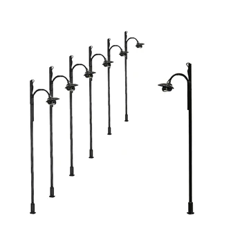 

7.3cm height model toy garden lamp miniature architectural black lamppost plaza light for diorama patio scene layout kit