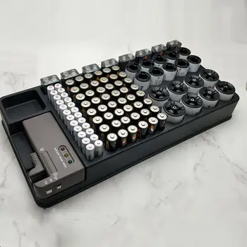 

High Quality Battery Tester Battery Storage Box Battery Caddy Rack Case Box Holders for AAA AA C D 9V Home Storage Boxes