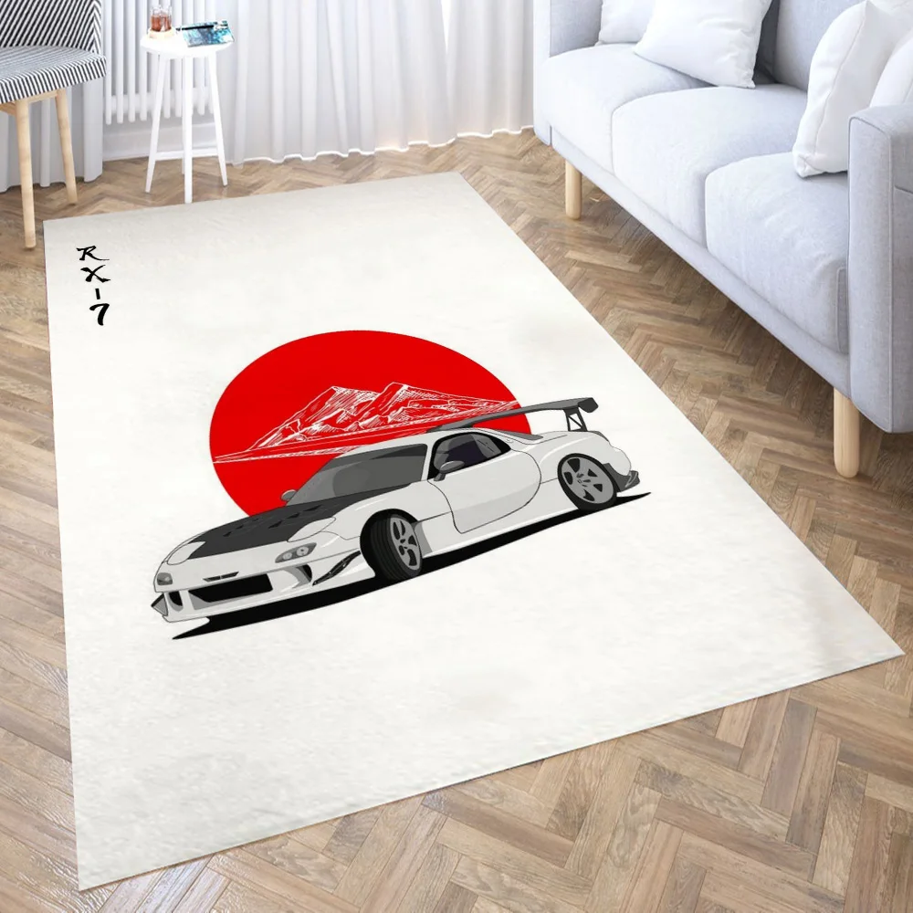 

Автомобильные противоскользящие плюшевые коврики Mazda RX7 для спальни с 3D принтом, модные коврики для дома, новинка, Прямая поставка