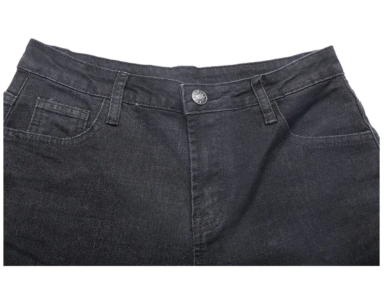 S-XL 6XL 7XL 8XL jeans high waist stitching soft zipper mom big jeans denim ladies blue black loose long stacked jeans
