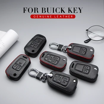 

Leather Car Key Cover with Keychain Ring Holder For OPEL VAUXHALL Astra J Corsa E Insignia Zafira C Mokka Cascada Karl for Buick