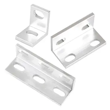 

L Type Bracket Silver Aluminum Angle Bracket Frame with Single/Double/Triple Hole for Openbuilds 3D Printer Parts Accessories