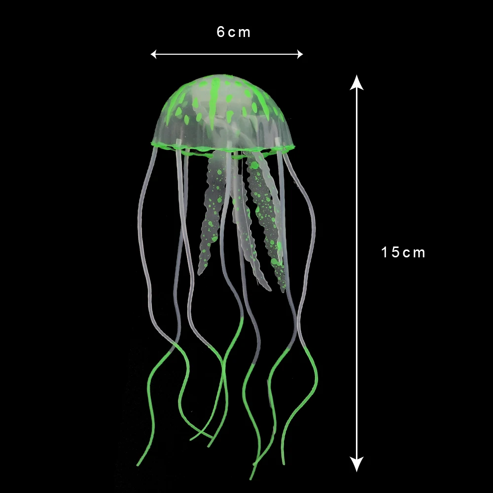 Аквариумный Декор Орнамент Аквариум Украшение 1 шт. светящаяся искусственная яркая Медуза силиконовая имитация Медузы