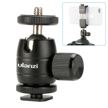

Ulanzi Metal Mini PTZ Universal 1/4 Screw Aluminium Alloy Ballhead Smartphone DSLR Camera Mount Bracket Camera Accessories