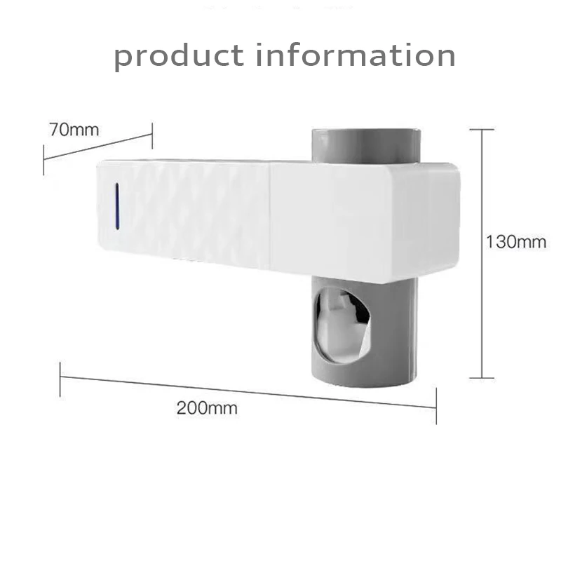 2 в 1 Зарядка УФ-светильник ультрафиолетовая зубная щетка соковыжималка автоматическая Зубная паста стерилизатор перезаряжаемая батарея держатель зубной щетки - Цвет: WHITE