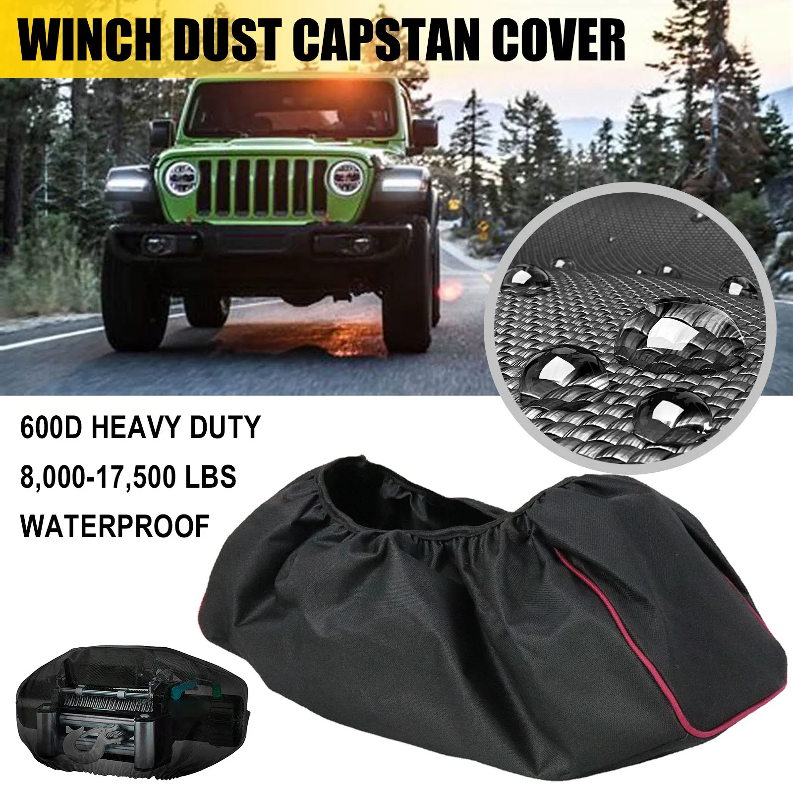 New Arrival Waterproof Winch Dust Capstan Protective Cover Winch Cover