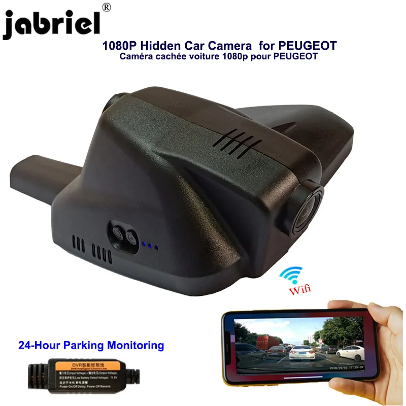 Камера заднего вида Jabriel 1080P HD камера на 24 часа для PEUGEOT 308 2008 208 3008 508 307