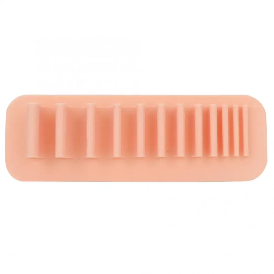Pink Держатель для кистей для макияжа, мягкий силиконовый настенный держатель для косметических кистей, держатель для зубных щеток, подставка-органайзер, стойка для хранения, инструмент для макияжа - Цвет: Pink