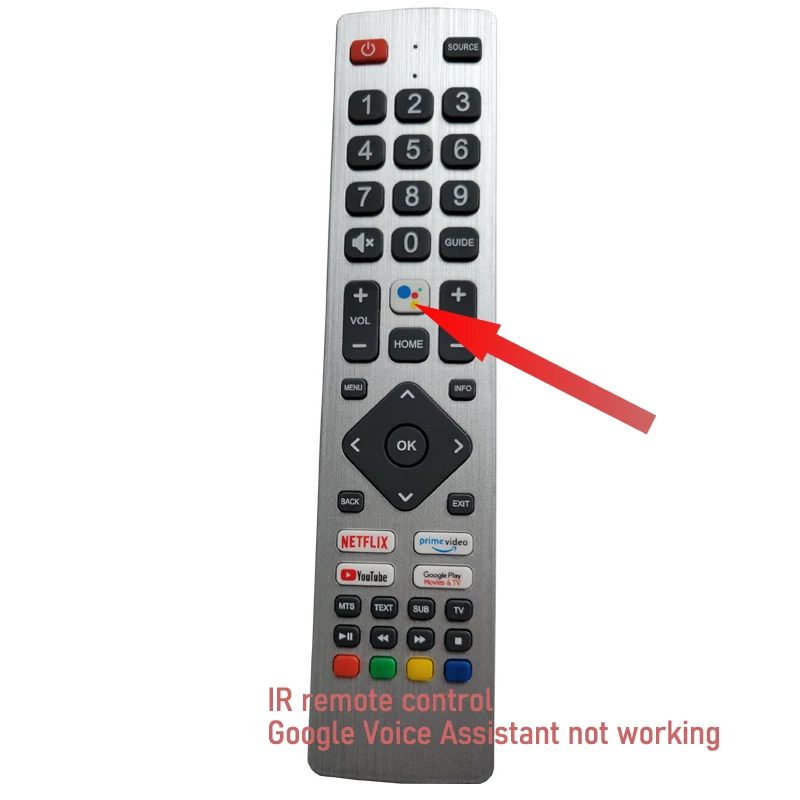 AULCMEET Télécommande Vocale De Rechange SHWRMC0133 Pour TV Android Sharp 4K UHD 40BN2EA 65BL6EA 55BL6EA 50BL6EA 43BL6EA 65BL5EA 55BL5EA 50BL5EA 49BL5EA 43BL5EA 40BL5EA 65BL3EA 55BL3EA 50BL3EA 49BL3EA