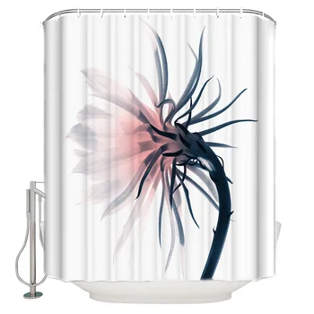 

Art Design Floral Pattern X-Ray Floral Pattern Shower Curtains Polyester Fabric Waterproof Bathroom Bath Curtain