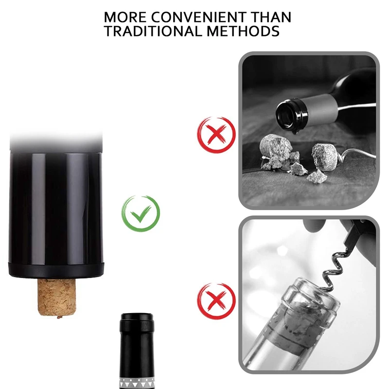 Electric Wine Opener, Rechargeable Automatic Wine Bottle Openers, Durable Stainless Cordless Electric Corkscrew Wine Cork Remove