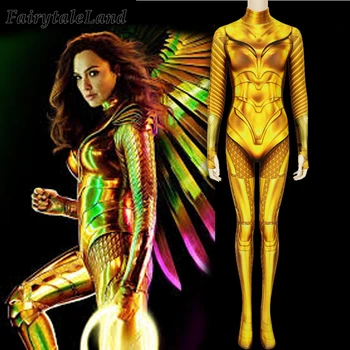 

Wonder Woman 1984 Cosplay Outfit 3D Printing Jumpsuit WW84 Costume Diana Prince stretchable Bodysuit Halloween Zentai Suit