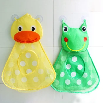 

Baby Bath Shower Water Duck Frog Storage Bag Net Bathroom Organizer Children Shower Play Water Toy Storage Bag Kids Water Toy