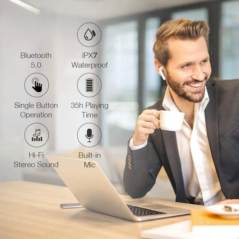 Bluetooth 5 0 Wireless Headsets Bluetooth Headphones 3D Stereo Ups Auto Pairing for Earphone Samsung Apple Android