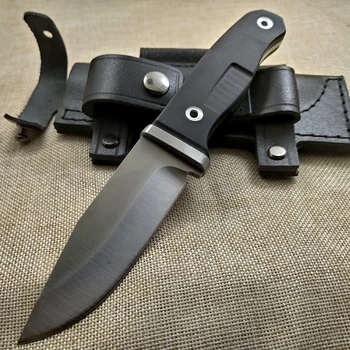 

Hot Pocket Knife G10 Handle Survival Knife Fixed Blade Knives Hunting Camping Knife ATS-34 Steel Blade knives & Leather sheath