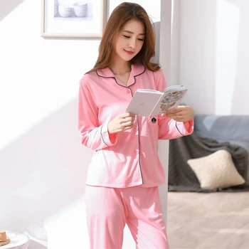 

Cotton Casual Pajamas Sets for Women 2020 Autumn Winter Long Sleeve Breathable Pyjama Femme Lounge Homewear Pijama Home Clothing