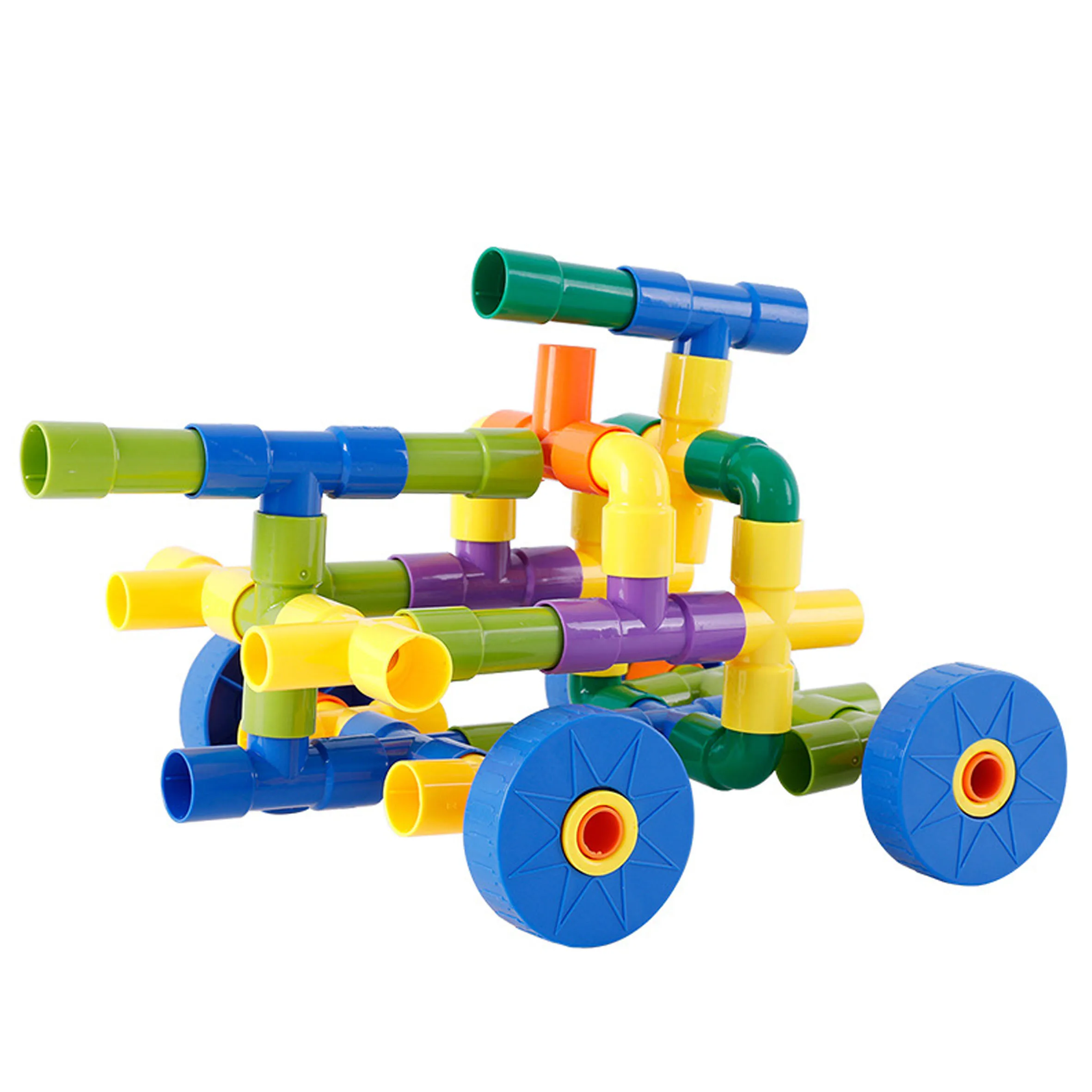 1box 72 pcs water pipeplug match building blocks magical kids construction block toys for christmas gift