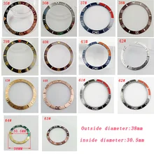 38 мм черный серебристый золотистый керамический/титан/рамка из нержавеющей стали вставка для 40 мм parnis автоматические мужские часы