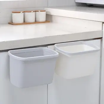 

Kitchen Storage Basket Cabinet Hanging Trash Can Waste Bin Sundries Holder Rubbish Storage Container Kitchen Storage Organizer