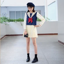 Белая школьная форма японского класса, морской моряк, школьная форма для студентов, одежда для девочек, аниме, Костюм Моряка
