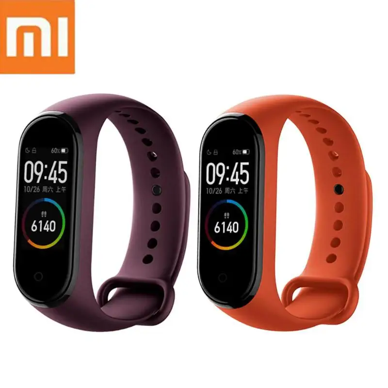 mi Band 4 CN версия Xiaomi mi Band 4 5ATM пульсометр фитнес-трекер 50 м водонепроницаемый смарт mi band 4 для Android IOS