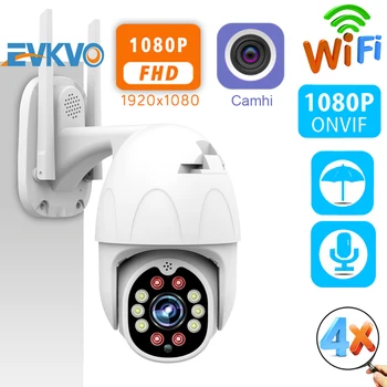 

EVKVO 1080P PTZ Wireless IP Camera Waterproof 4X Digital Zoom Speed Dome Super Mini WiFi Home Security CCTV Camera Audio Camhi
