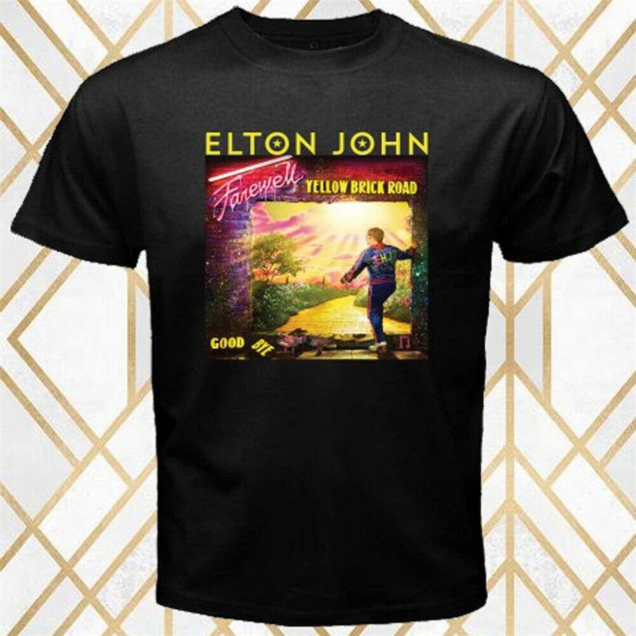 Elton John Musician Legend Tour Poster 2019 Men'S Black T-Shirt Size S - 3Xl Wholesale Tee Shirt | Мужская одежда