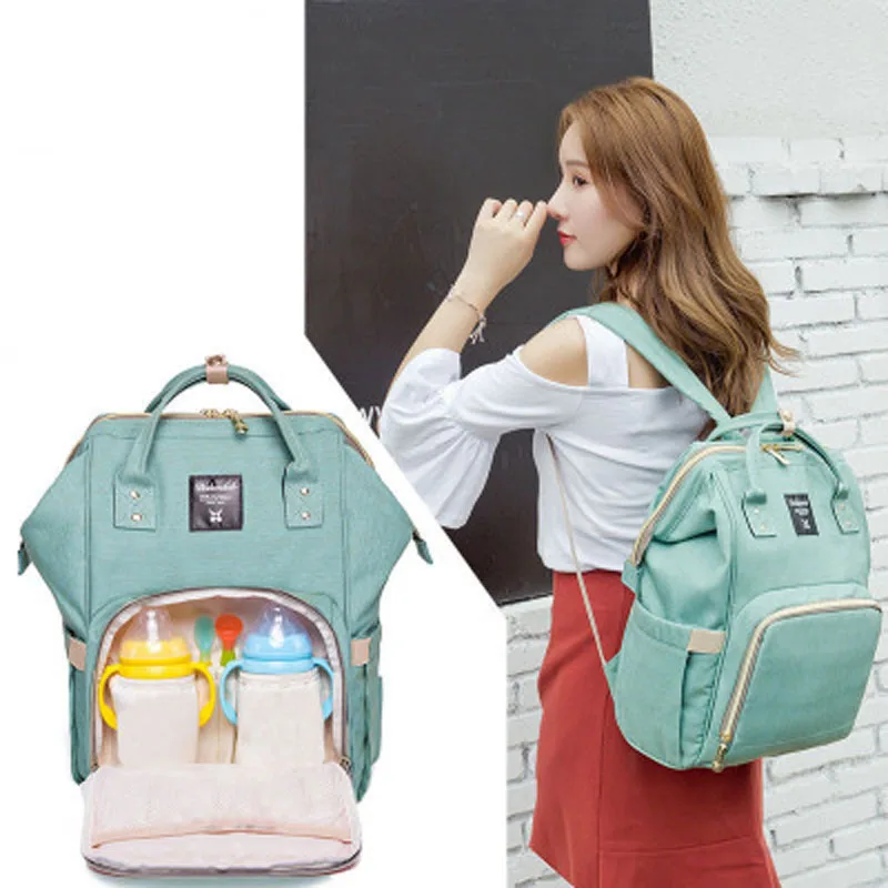

Colorful Mummy Bag Multi-function Large Capacity Bag Fashion Mom Baby Waterproof Outdoor Package Bag Diaper Backpack