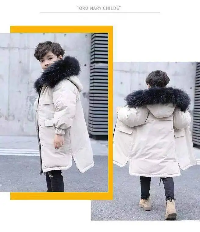Детская Хлопковая стеганая куртка новая утепленная детская одежда для мальчиков и девочек куртка для мальчиков средней длины зимняя куртка с хлопковой подкладкой