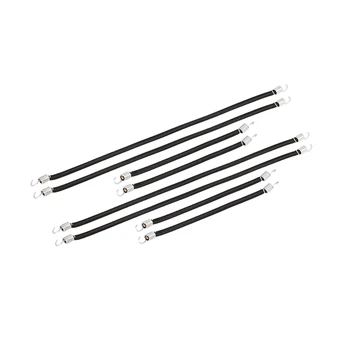 

8Pcs Elastic Roof Rack Rope Luggage Cords for 1/10 RC Rock Crawler Truck Axial SCX10 II 90046 Tamiya CC01 RC4WD Traxxas Car,Blac