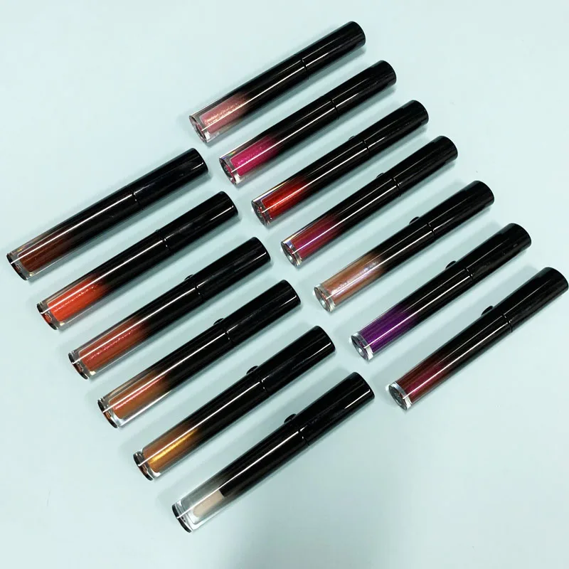 13 color glitter liquid lip glaze lip gloss moisturizing water-proof custom logo cute style liquid lipstick private label