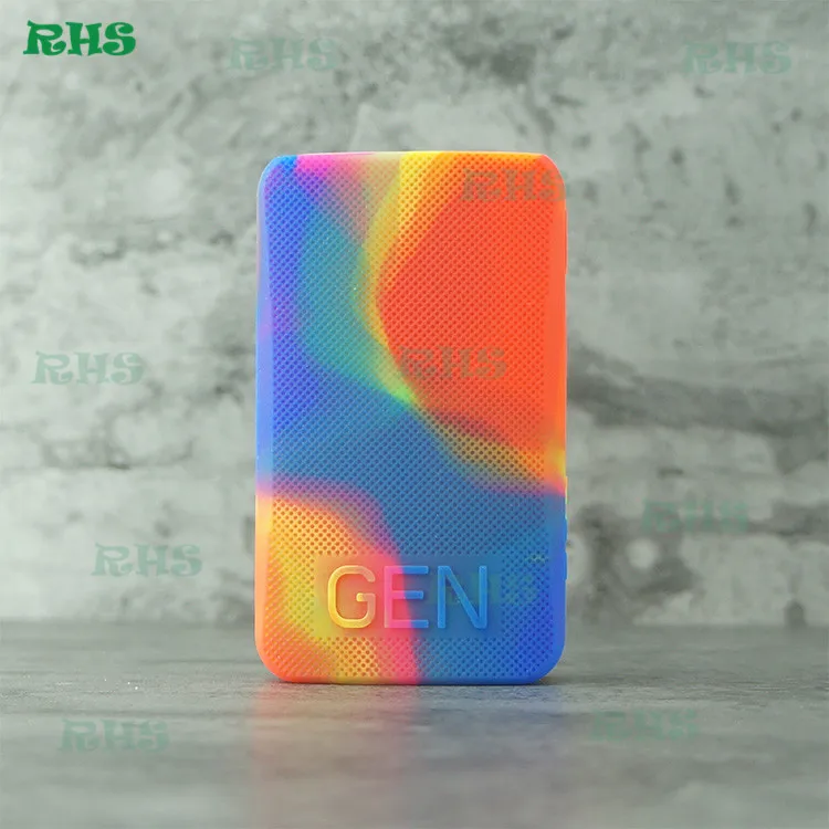 rainbow 5 шт. Новое поступление~ RHS силиконовый чехол для GEN 220W TC Box MOD Vape текстура кожи крышка рукава - Цвет: rainbow