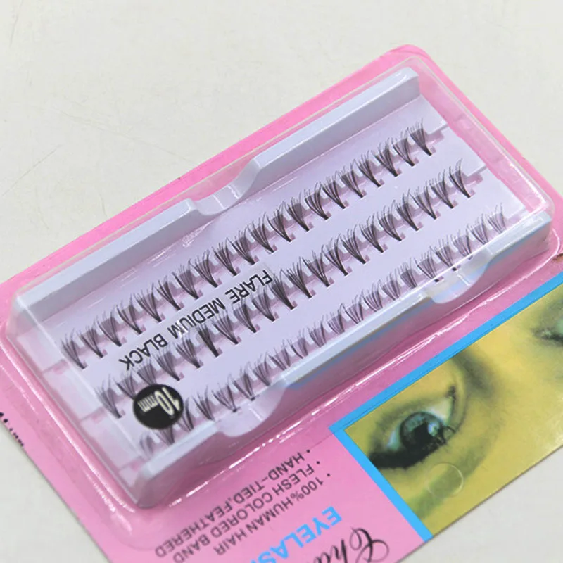 Manufacturers Direct Selling Handmade 3-Row-10mm Planting Eyelash Natural Long-Style Finish Nude Makeup