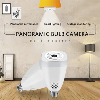 

1080P 360 ° Panorama Bulb Camera Wifi IP Camera Wireless 1080P HD Surveillance LED Light Camera Home Surveillance Camera