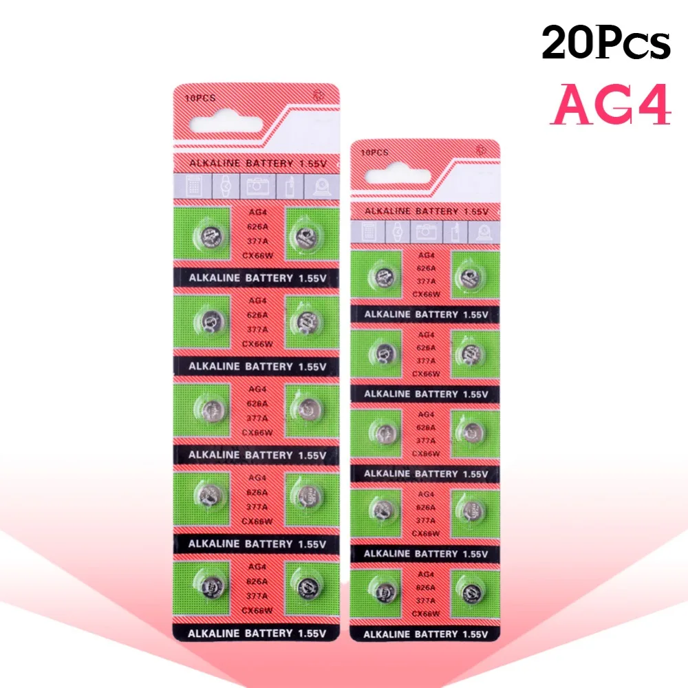 YCDC-pilas para reloj, 20 piezas 100% Original AG4 377 SR626SW 626 SR626 V377 AG4, pila de moneda, hecho en CHINA, oferta barata