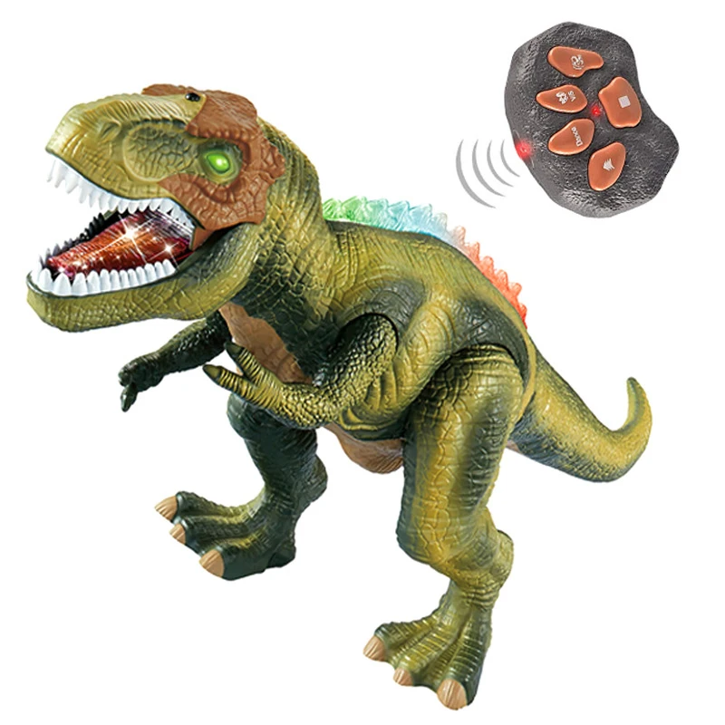 New Remote Control Dinosaur LED Light Dinosaur Walking And Roaring Realistic Action Figure Toy For Kids Gifts 3