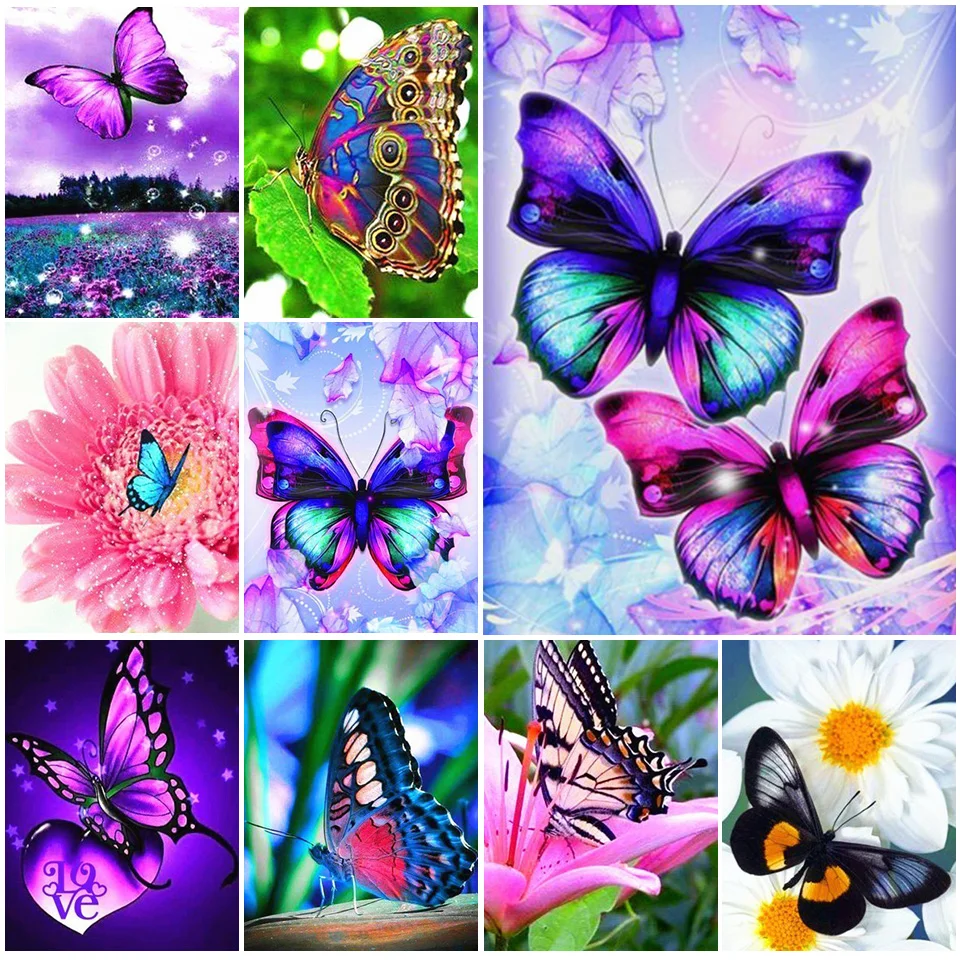 

DIY 5D Diamond Painting Butterfly Animal Cross Stitch Handmade Embroidery Rhinestones Pictures Gift Home Decor Diamond Mosaic