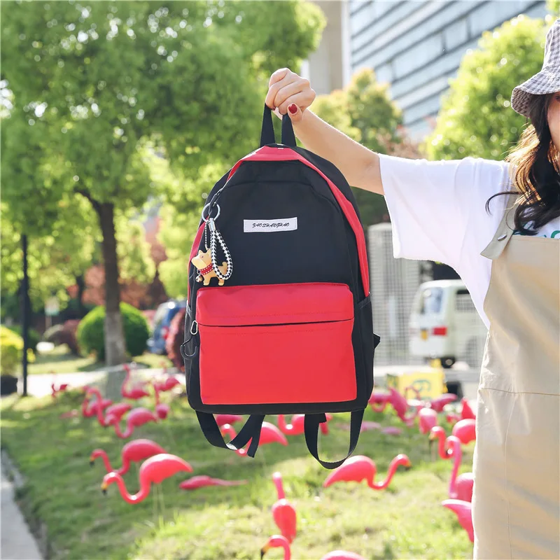 Новинка 2019 Холщовая Сумка на плечо Женский Повседневный Рюкзак с большой