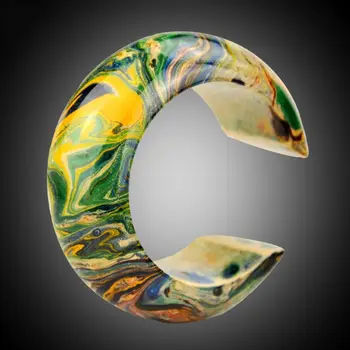 

Natural Wood Floral Bangle Stripe Wooden Jewelry Bracelet Handmade Charms Crafts Ethnic Vintage Opening Women Girls Gifts