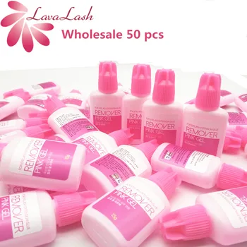 

50pcs Korea Pink Gel Remover For Eyelash and Eyebrow Extensions Glue 15g eyelash extensions glue remover False lash makeup tools