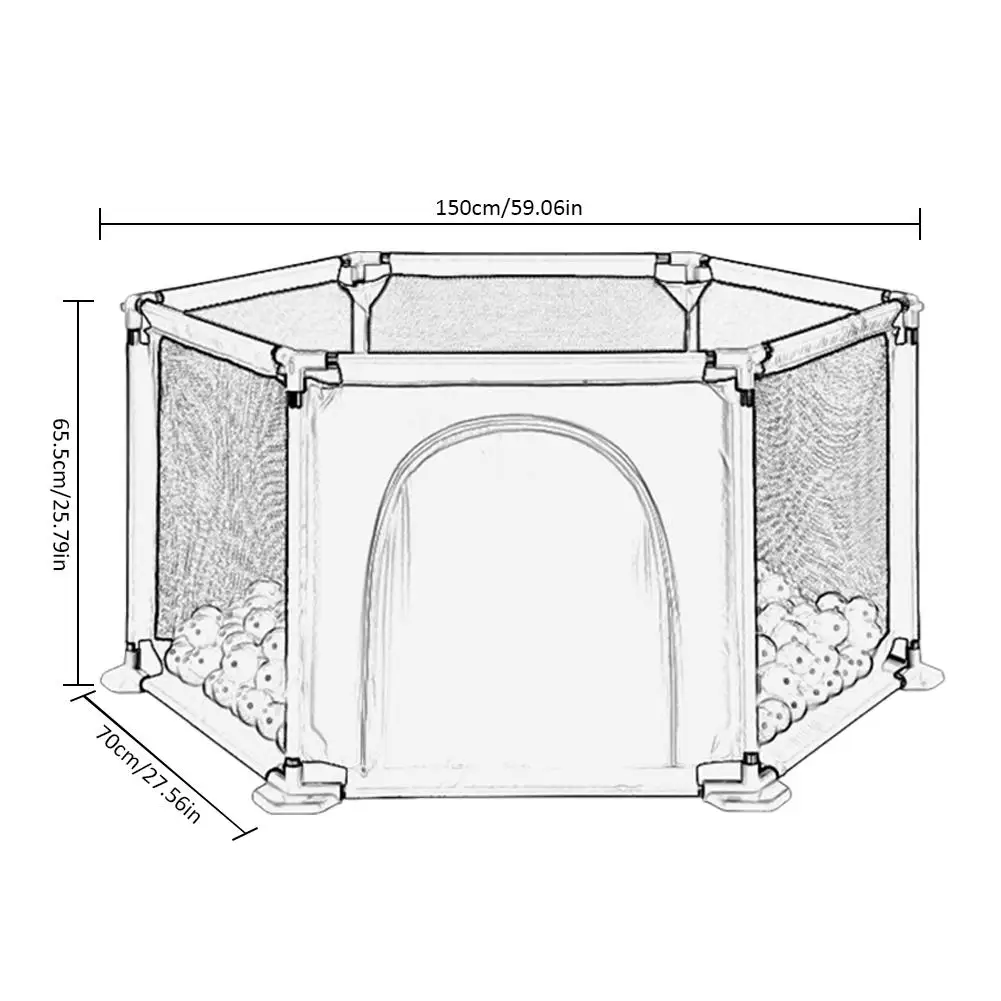 Детская игра складной забор открытый шестигранники забор красочный мяч бассейн игровая палатка игровой забор детская площадка