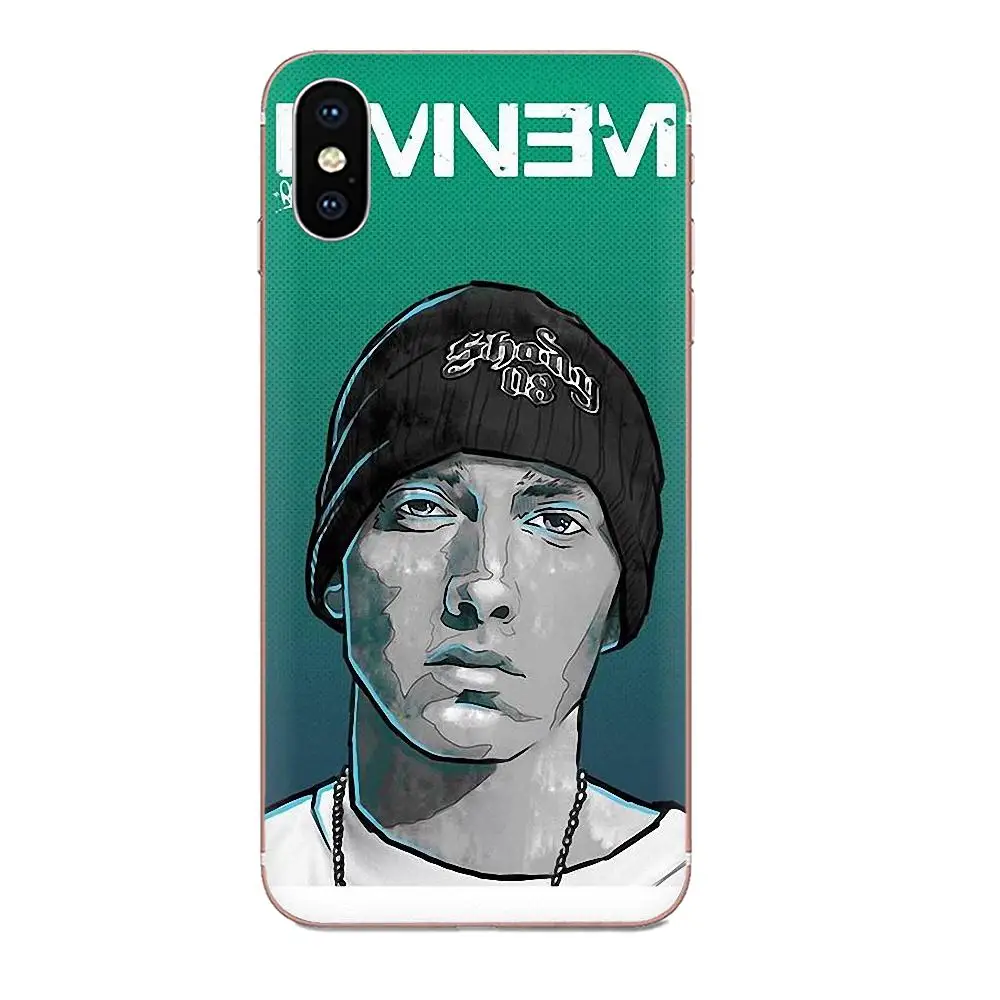 Мягкий чехол для телефона Apple iPhone 11 Pro X XS Max XR 4 4s 5 5C 5S SE 6 6S 7 8 Plus хип-хоп Rapper Eminem - Цвет: as picture