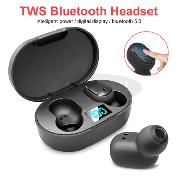 

TWS Wireless Bluetooth 5.0 Earphone Mini IPX5 Bluetooth Sports Headphone with Micphone HIFI Stereo Noise Reduction E6S Earbuds