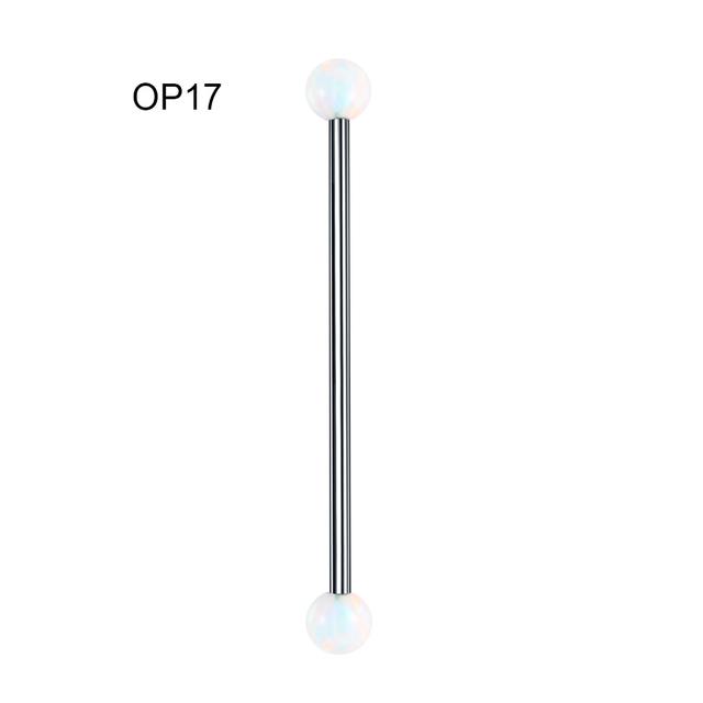 Titanium Ear Septum Helix Tragus Opal CBR Piercings Christina Vertical Hood Labret Dermal Anchor Earrings Piercing Jewelry