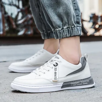 

2020 Fashion Lace Up Men Flats Leather Men Loafers Classics Style Men Casual Shoes Outdoor Fashion Sneakers