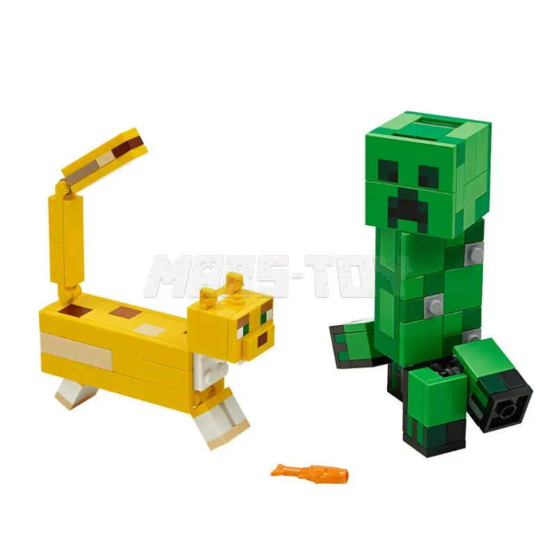 The BigFig Series 2 With Ocelot Building Blocks Compatible 21156 Bricks Sets Toys For Gifts Kids