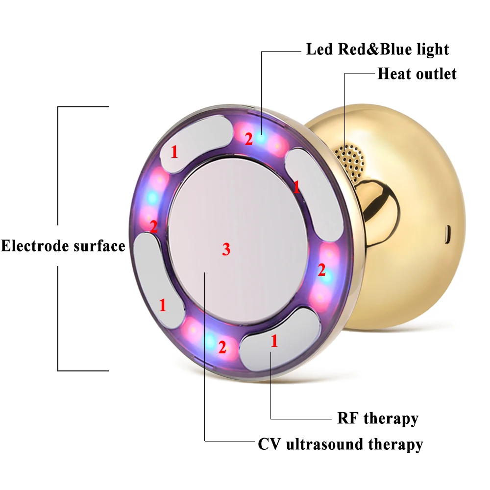 Beauty Star 3D RF Ultrasound Cavitation Body Slimming Massager LED Photon Anti Cellulite Radio Frequency Skin Lifting Machine