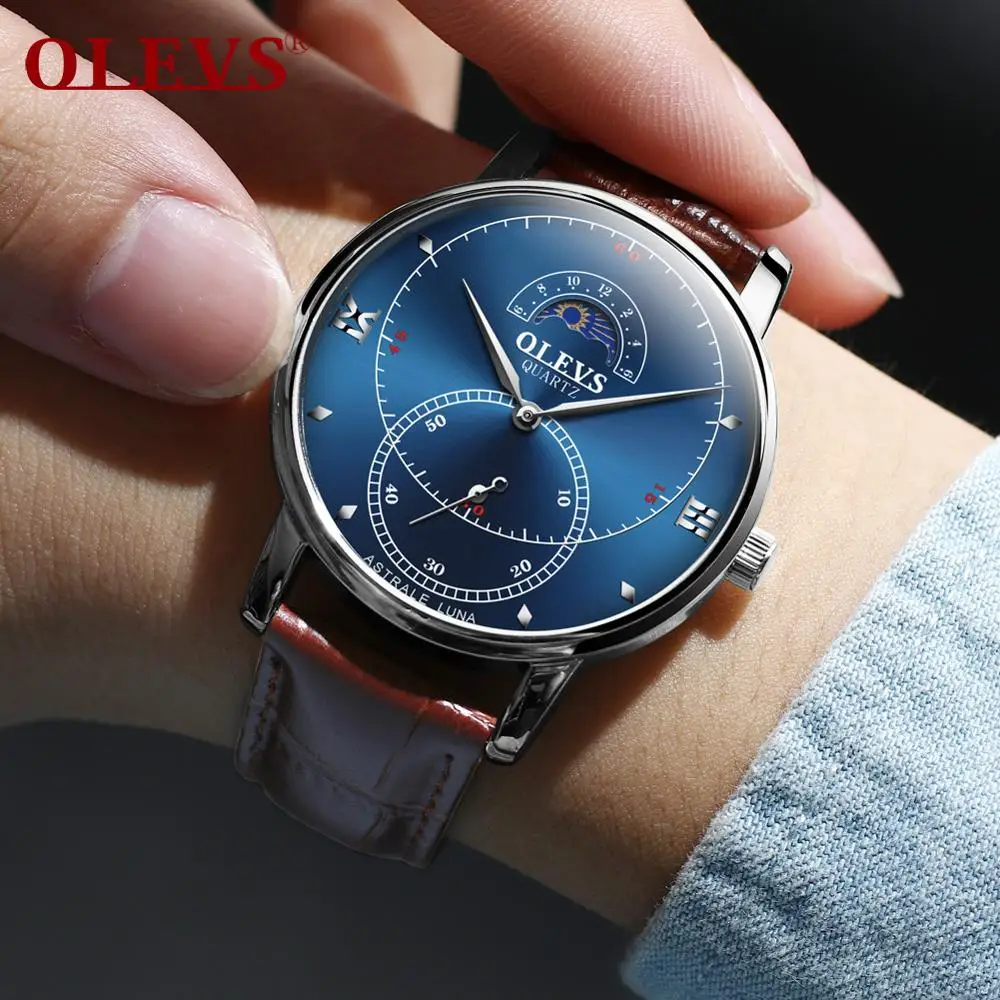 

2020 New Fashion Watch Men Relog Hombre Leather Band Wrist Watches Men Hot Sale Waterproof Mens Quartz Watches Saat Erkek