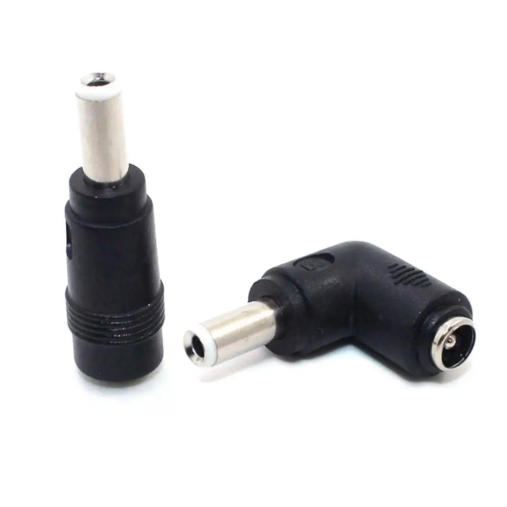 

1 Pair Straight and Right Angle DC Connector 5.5*2.5mm Male to 5.5*2.1mm Female DC Plug Power Charger Adapter